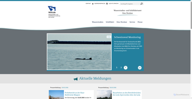 Security scan screenshot of http://www.wsa-meppen.de