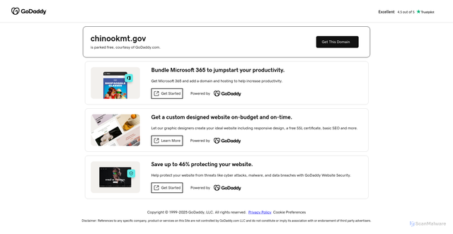 Security scan screenshot of https://chinookmt.gov/