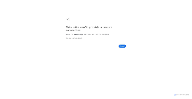 Security scan screenshot of https://e72812.x.akamaiedge.net