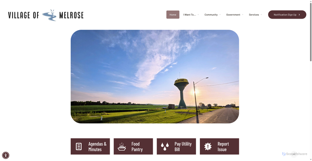 Security scan screenshot of https://melrosewi.gov/