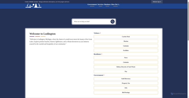 Security scan screenshot of https://www.ludington.mi.us/