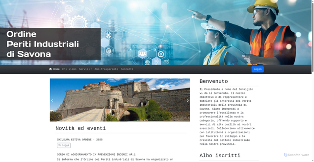 Security scan screenshot of https://www.perindsavona.it/