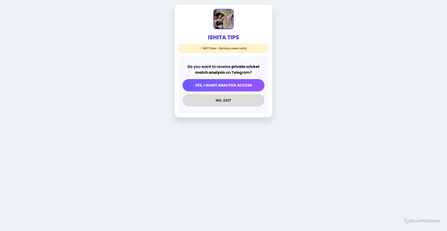 Security scan screenshot of https://ishita.pages.dev/