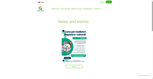 Security scan screenshot of https://www.associazionecrea.org/