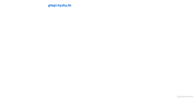 Security scan screenshot of https://gitapi.hysky.de