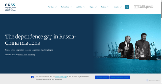 Security scan screenshot of https://www.iss.europa.eu/