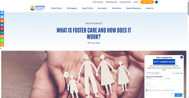 Security scan screenshot of https://unitedwaynca.org/what-is-foster-care/