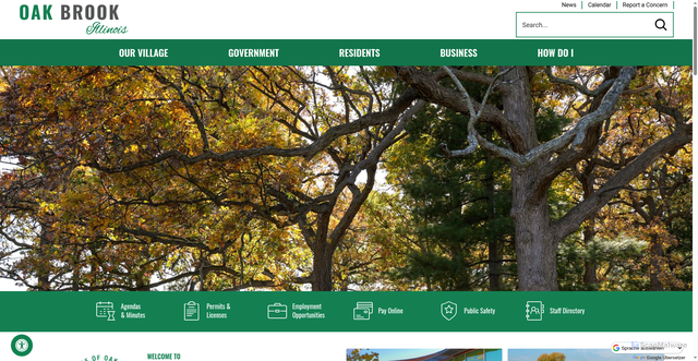 Security scan screenshot of http://oak-brook-il.gov/