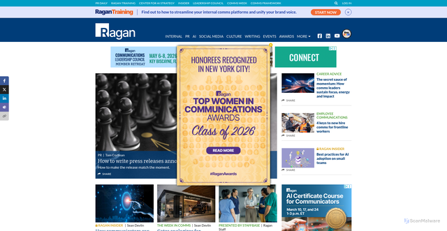 Security scan screenshot of https://www.ragan.com