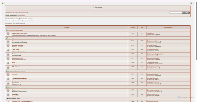 Security scan screenshot of https://gorodtaks77.forum24.ru