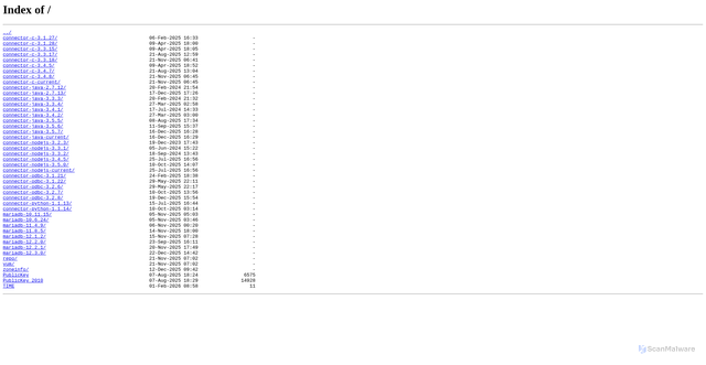 Security scan screenshot of https://mariadb.mirror.globo.tech