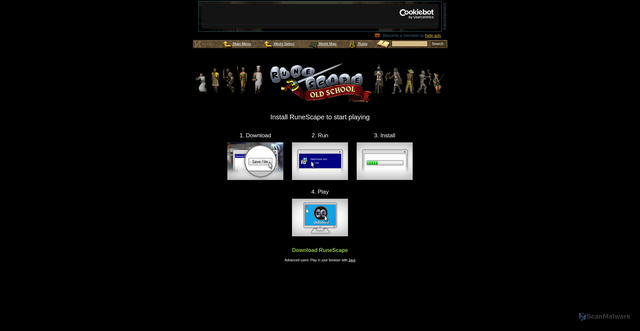 Security scan screenshot of https://oldschool92.runescape.com