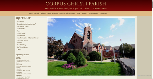 Security scan screenshot of https://www.corpuschristihh.org/
