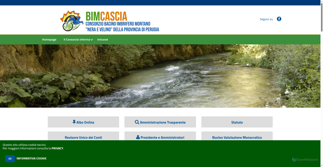 Security scan screenshot of https://www.bimcascia.pg.it/hh/index.php