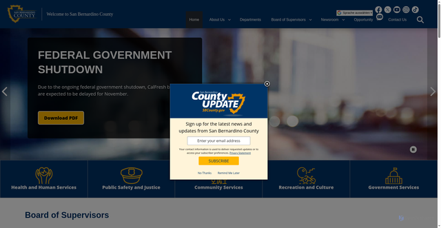 Security scan screenshot of https://main.sbcounty.gov/