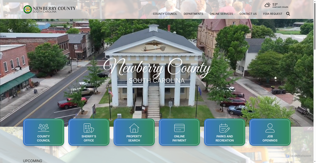 Security scan screenshot of https://www.newberrycounty.gov/