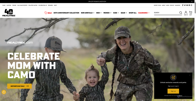 Security scan screenshot of https://realtree.com