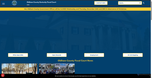 Security scan screenshot of https://oldhamcountyky.gov/
