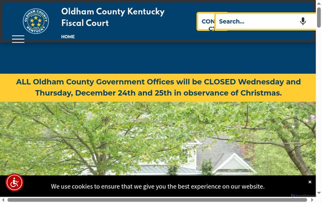 Security scan screenshot of https://oldhamcountyky.gov/
