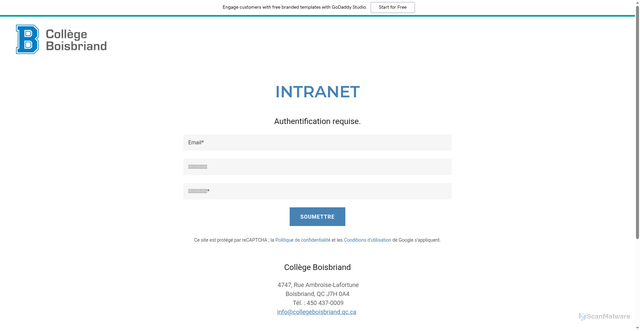 Security scan screenshot of https://site-34idh4pq3.godaddysites.com/