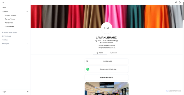 Security scan screenshot of http://lamahlemanzi.link/