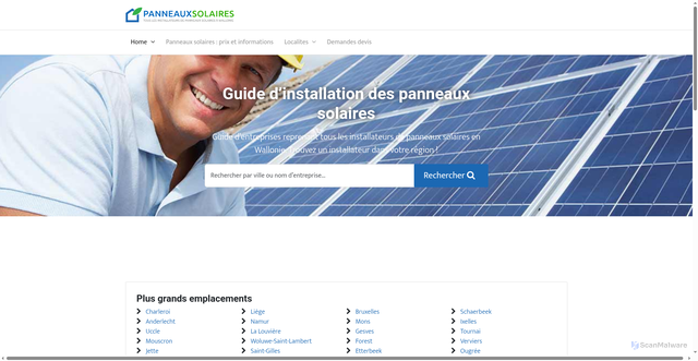 Security scan screenshot of https://panneaux-solaires.site