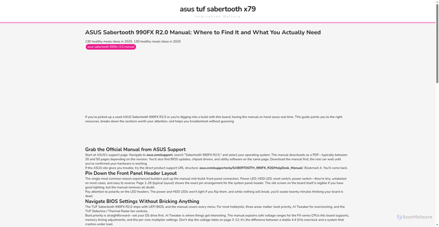 Security scan screenshot of https://terasinspiratifvision-dpjj88ku1r5n.edgeone.app/asus-sabertooth-990fx-r20-manual.html