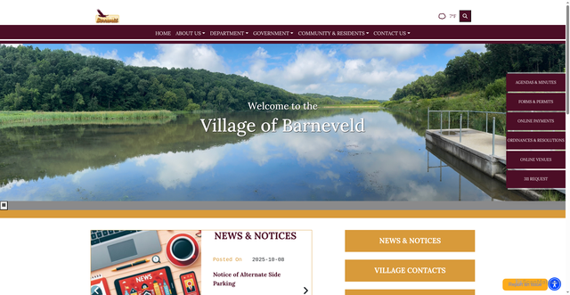 Security scan screenshot of https://barneveldwi.gov/