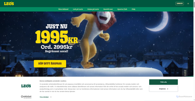 Security scan screenshot of https://www.leoslekland.se/