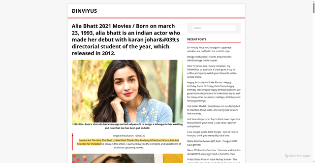 Security scan screenshot of https://yusvinid.pages.dev/post/alia-bhatt-2021-movies/