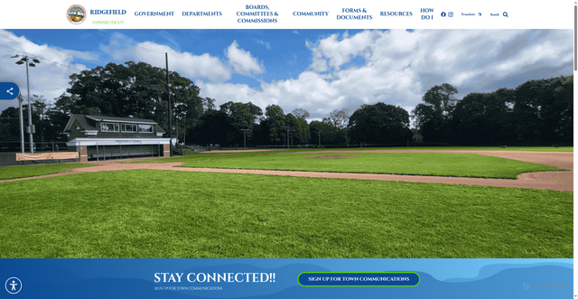 Security scan screenshot of https://ridgefieldct.gov/