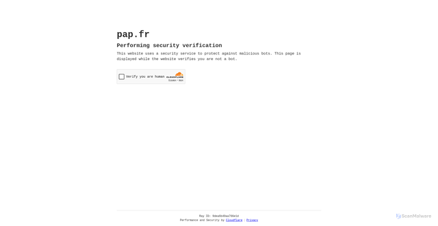 Security scan screenshot of https://pap.fr