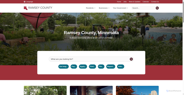 Security scan screenshot of https://www.ramseycountymn.gov/