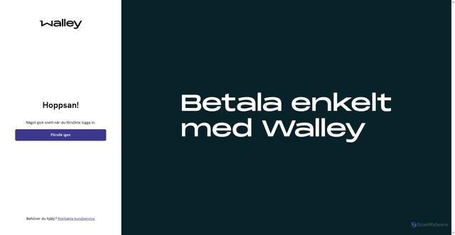 Security scan screenshot of https://login.walley.se/authenticate/bankid-walley-prod-v6/launch