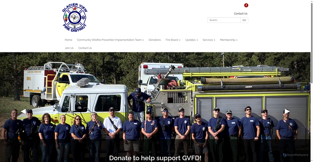 Security scan screenshot of https://www.glacierviewfire.gov/