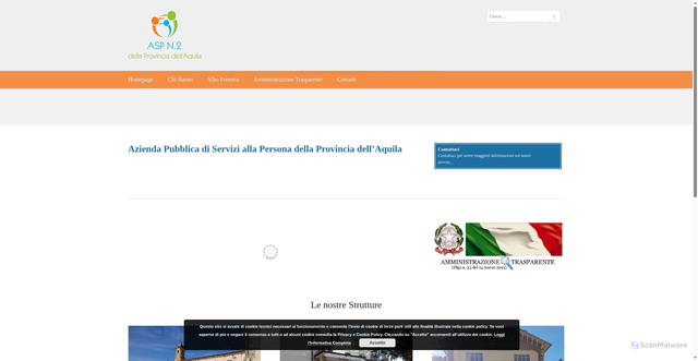 Security scan screenshot of https://www.asp2aq.it/