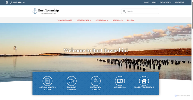 Security scan screenshot of https://burttownshipacmi.gov/