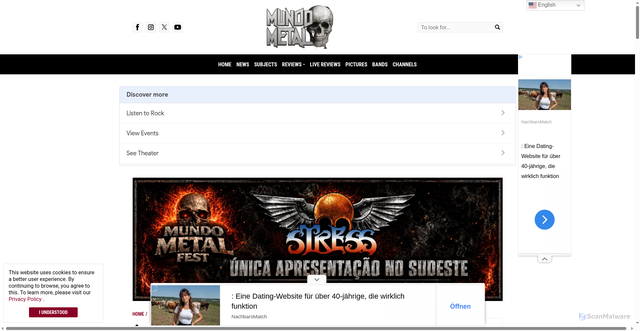 Security scan screenshot of https://www.mundometalbr.com/o-retorno-do-aerosmith-aos-palcos-acontecera-com-duas-datas-no-hollywood-bowl/