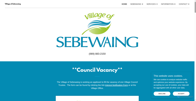 Security scan screenshot of https://sebewaingmi.gov/