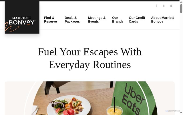 Security scan screenshot of https://uber.marriott.com/en-us