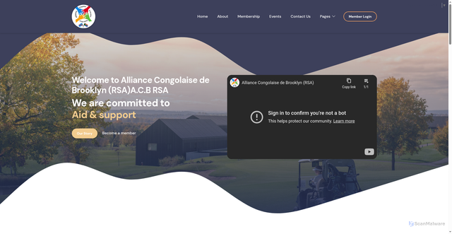 Security scan screenshot of https://alliancecongolaisebrooklynsa.com/