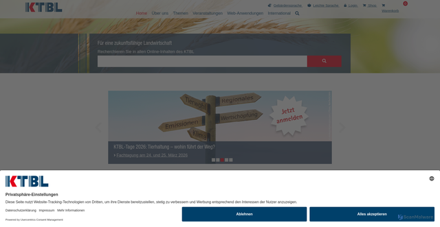 Security scan screenshot of https://www.ktbl.de/