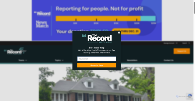 Security scan screenshot of https://www.therecordnorthshore.org/2024/05/28/got-5-million-the-home-alone-house-can-be-yours-ya-filthy-animal/