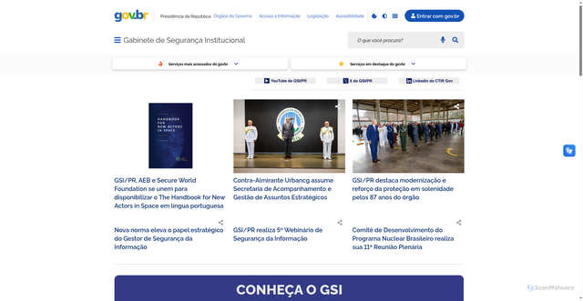 Security scan screenshot of https://www.gov.br/gsi/pt-br