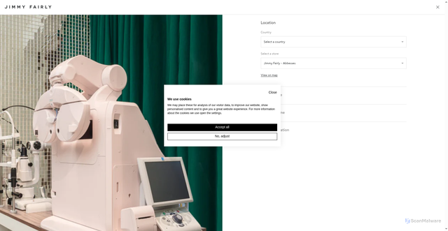 Security scan screenshot of https://jimmyfairly.com
