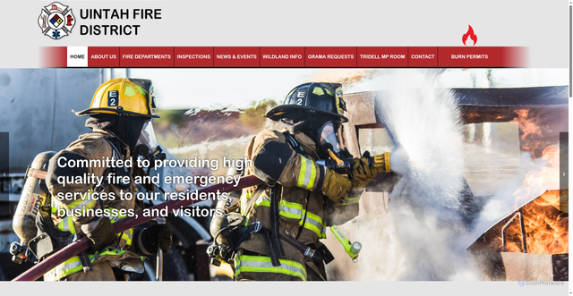 Security scan screenshot of https://uintahfiredistrict.gov/