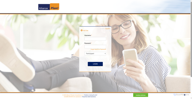 Security scan screenshot of https://alliance-plan.com