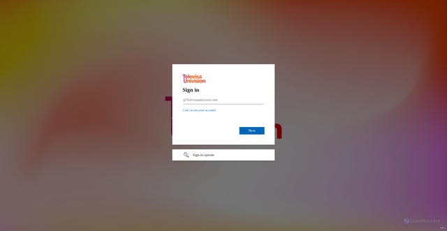 Security scan screenshot of https://televisaunivision.sharepoint.com