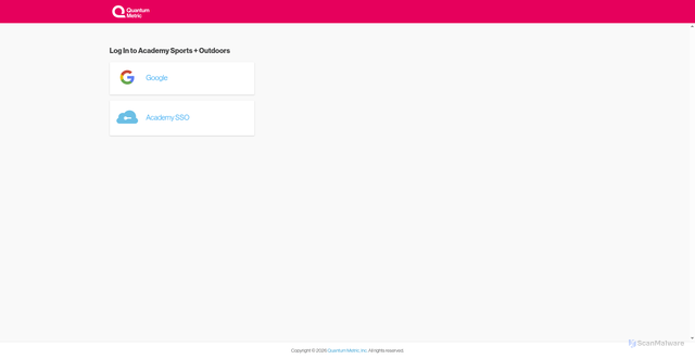 Security scan screenshot of https://academy.quantummetric.com