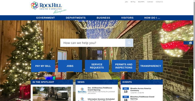 Security scan screenshot of https://www.cityofrockhill.com/